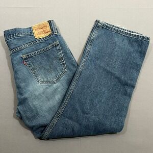 Y2K Levi's 529 Jeans Low Straight Leg Baggy Skater Blue Denim Men's 36x30 READ